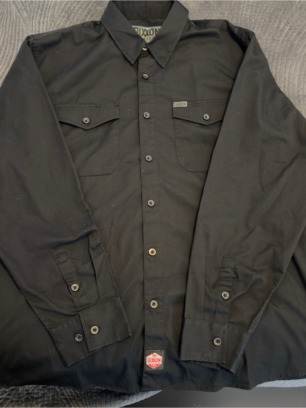 DIXXON Men’s Black Button-Front Work Shirt Jacket